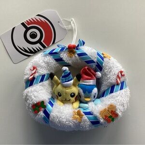 Pokemon Center Original Plush Christmas Wreath Pikachu Piplup Undersea 2021
